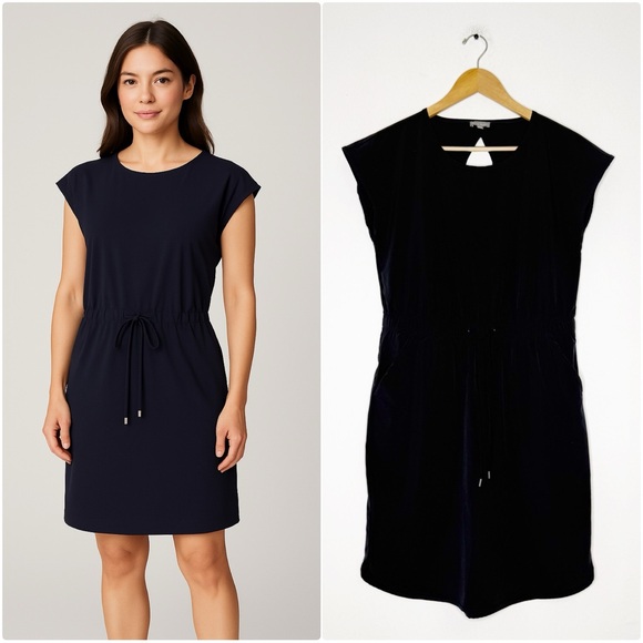 T by Talbots Navy Dress T Shirt Size Small Petite - Picture 1 of 5